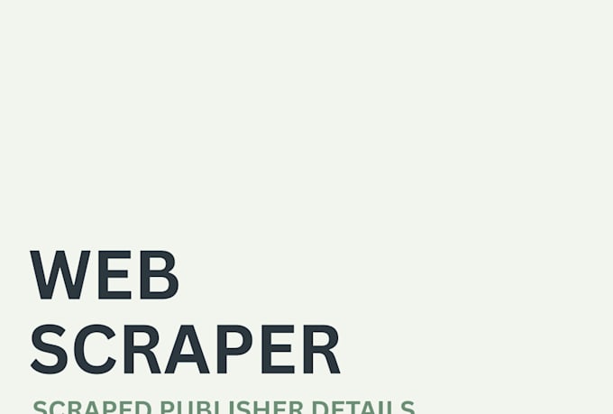 do data mining, web scraping, data extraction, web crawling and data collection